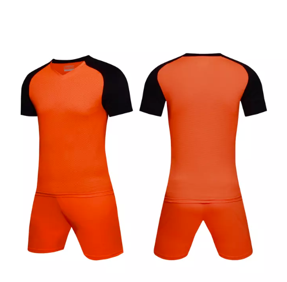 A custom-designed soccer jersey featuring vibrant team colors, logo, and player number displayed on a clean background.