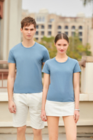 Sustainable cotton premium tshirt custom screen print embroidery emboss logo men's t shirt